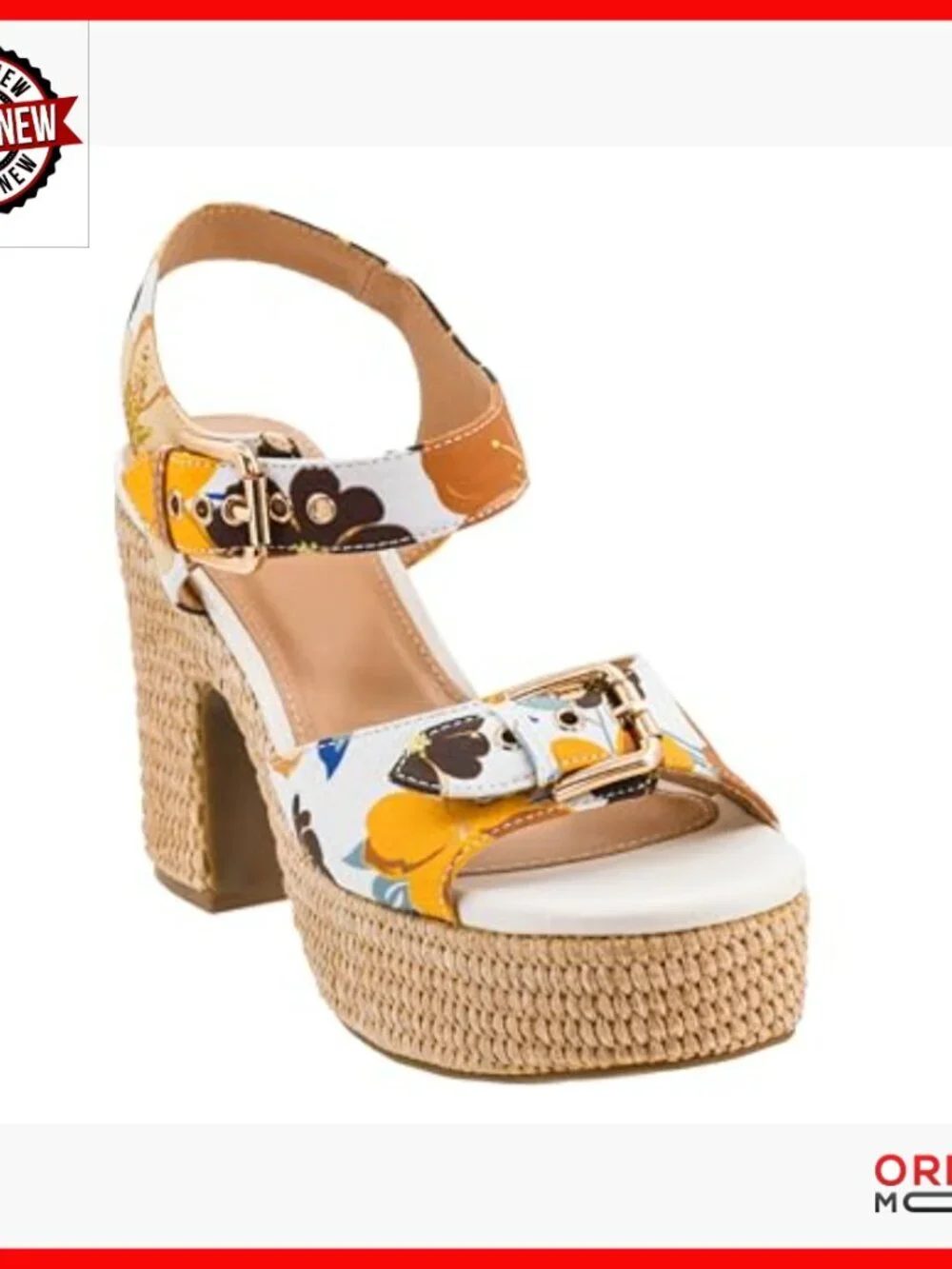 4 Inch Chunky Block Heel Sandals with Adjustable Buckle Straps